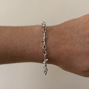 Vintage barbed wire stainless steel bracelet